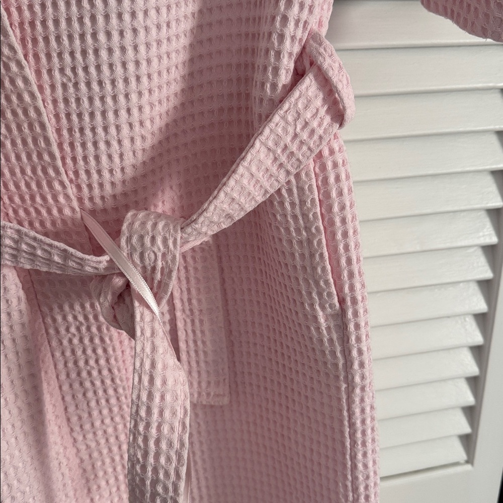 Softies Paddi Murphy Soft Pink Cotton Waffle Robe Small - Picture 3 of 8